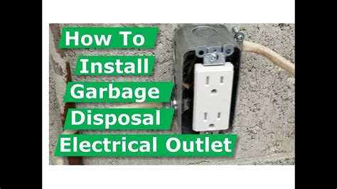 garbage disposal junction box|electrical waste disposal outlet.